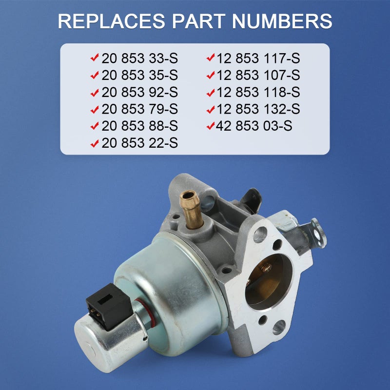 CARMOCAR New Carburetor Carb Replacement for Kohler 20 853 33-S 35-S 95-S 88-S Fits Courage SV530 SV540 SV590 SV600 Cub Cadet Toro John Deere 18-22HP - Image 2